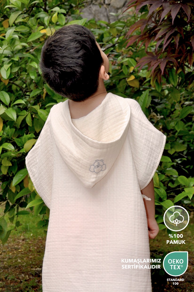 Müslin Panço Gri Nakışlı