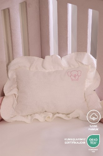 MÜSLİN YASTIK NAKIŞ DETAYLI