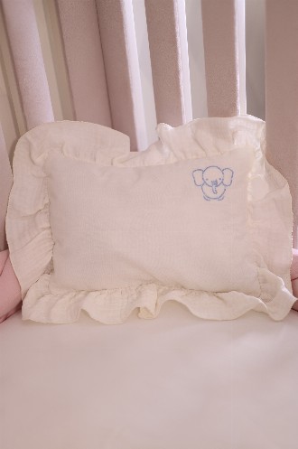 MÜSLİN YASTIK NAKIŞ DETAYLI