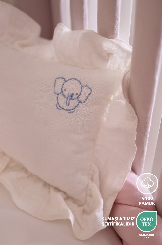 MÜSLİN YASTIK NAKIŞ DETAYLI